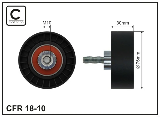 Deflection/Guide Pulley, V-ribbed belt