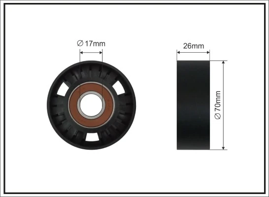 Deflection/Guide Pulley, V-ribbed belt