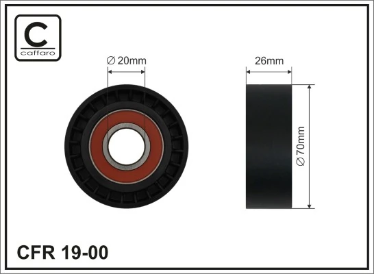 Deflection/Guide Pulley, V-ribbed belt