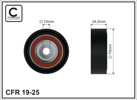 Deflection/Guide Pulley, V-ribbed belt