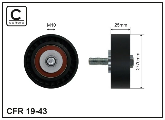 Deflection/Guide Pulley, V-ribbed belt