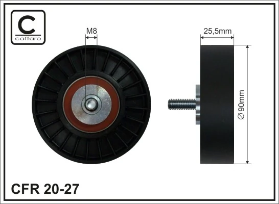 Deflection/Guide Pulley, V-ribbed belt