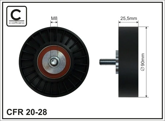 Deflection/Guide Pulley, V-ribbed belt