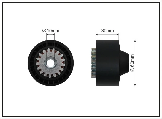 Deflection/Guide Pulley, V-ribbed belt