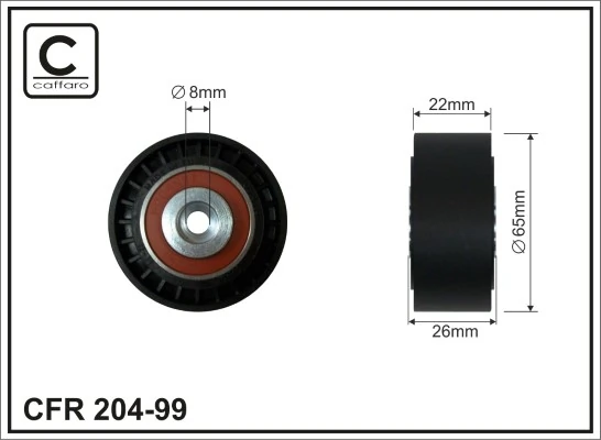 Deflection/Guide Pulley, V-ribbed belt