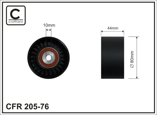 Deflection/Guide Pulley, V-ribbed belt