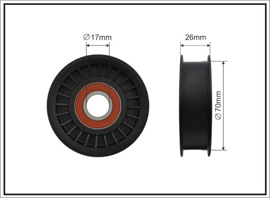 Deflection/Guide Pulley, V-ribbed belt