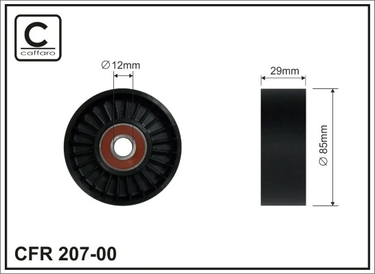 Deflection/Guide Pulley, V-ribbed belt