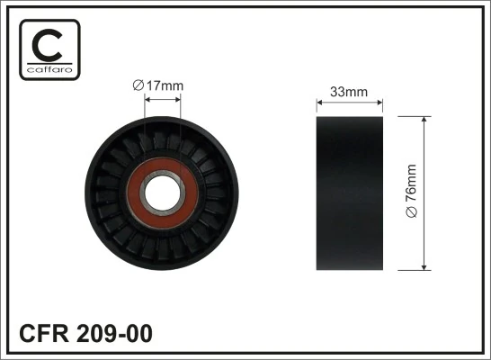 Deflection/Guide Pulley, V-ribbed belt