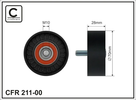 Deflection/Guide Pulley, V-ribbed belt