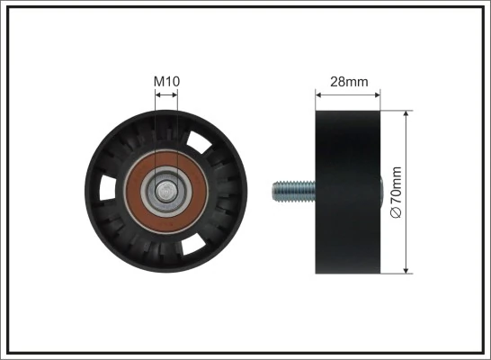 Deflection/Guide Pulley, V-ribbed belt