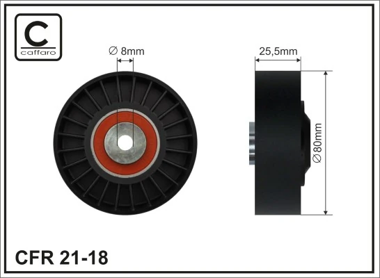 Deflection/Guide Pulley, V-ribbed belt