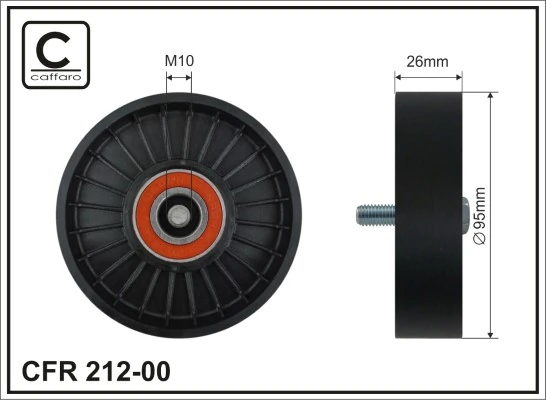 Deflection/Guide Pulley, V-ribbed belt