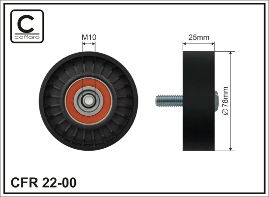 Deflection/Guide Pulley, V-ribbed belt