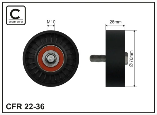 Deflection/Guide Pulley, V-ribbed belt