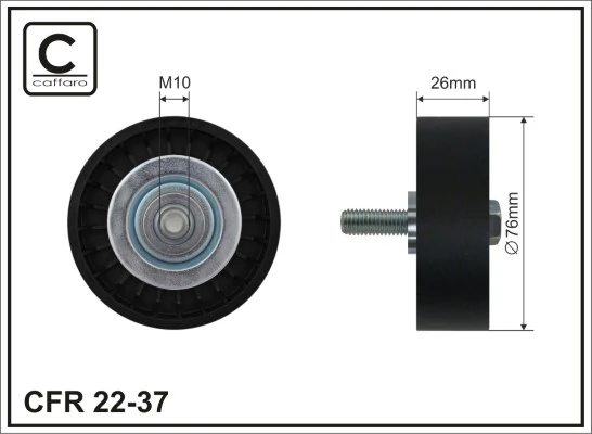 Deflection/Guide Pulley, V-ribbed belt