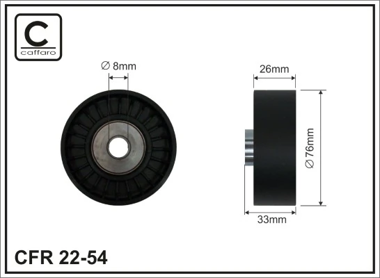 Deflection/Guide Pulley, V-ribbed belt