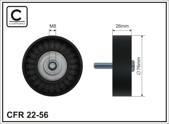 Deflection/Guide Pulley, V-ribbed belt