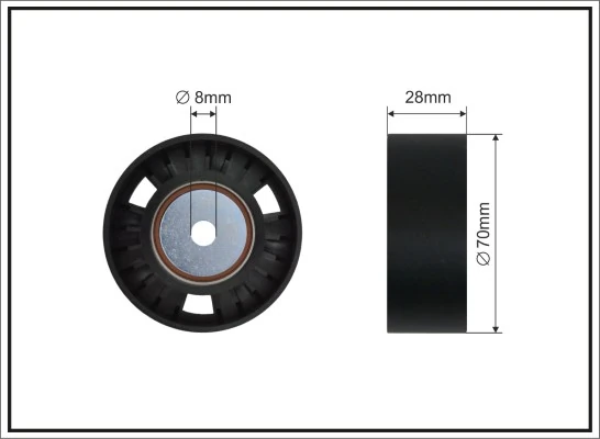 Deflection/Guide Pulley, V-ribbed belt