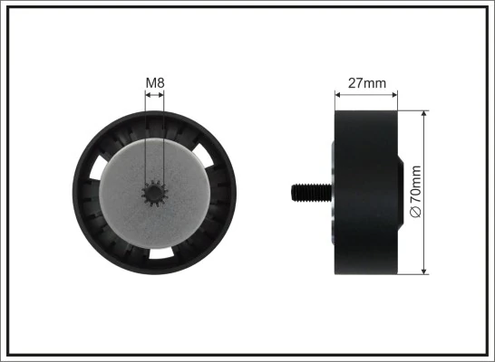 Deflection/Guide Pulley, V-ribbed belt