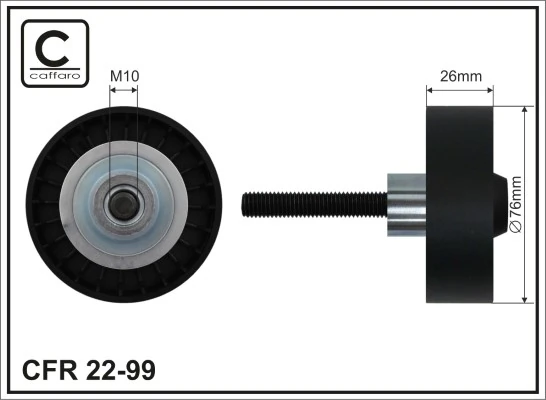 Deflection/Guide Pulley, V-ribbed belt