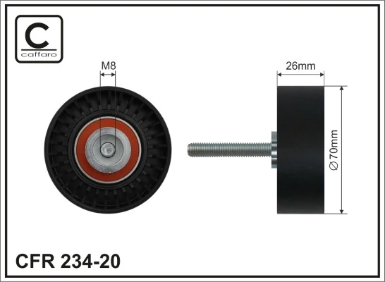Deflection/Guide Pulley, V-ribbed belt