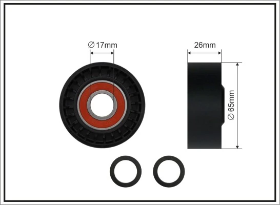 Deflection/Guide Pulley, V-ribbed belt