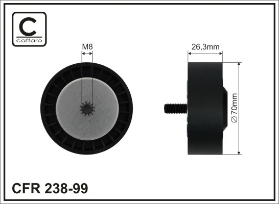 Deflection/Guide Pulley, V-ribbed belt