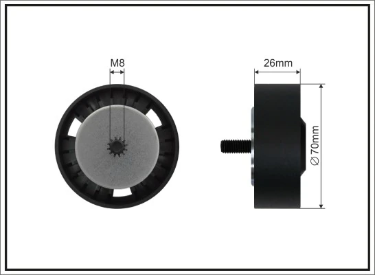 Deflection/Guide Pulley, V-ribbed belt