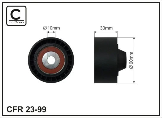 Deflection/Guide Pulley, V-ribbed belt