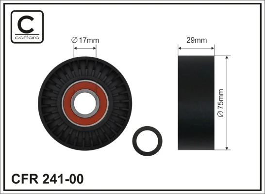Deflection/Guide Pulley, V-ribbed belt