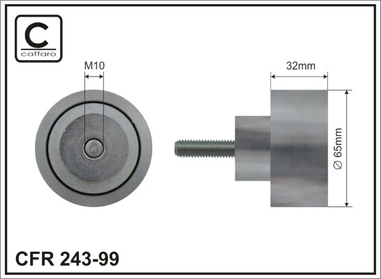 Deflection/Guide Pulley, V-ribbed belt
