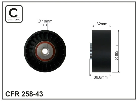 Deflection/Guide Pulley, V-ribbed belt