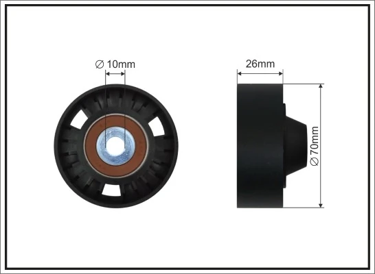 Deflection/Guide Pulley, V-ribbed belt