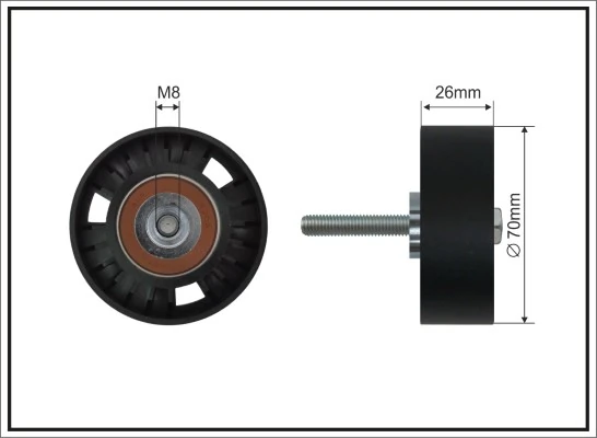 Deflection/Guide Pulley, V-ribbed belt
