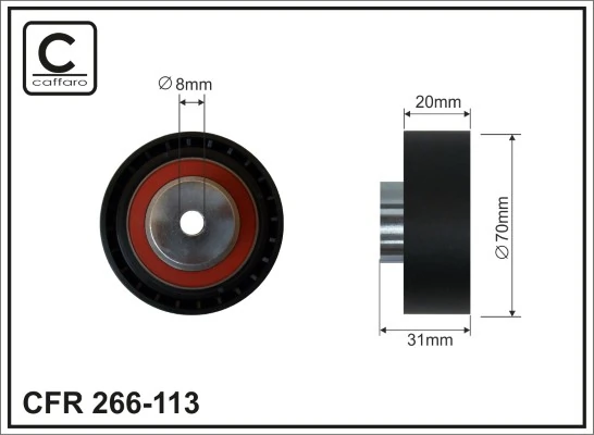 Deflection/Guide Pulley, V-ribbed belt