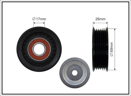 Tensioner Pulley, V-ribbed belt