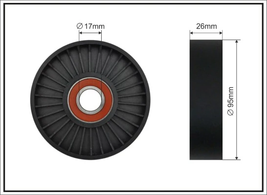 Tensioner Pulley, V-ribbed belt