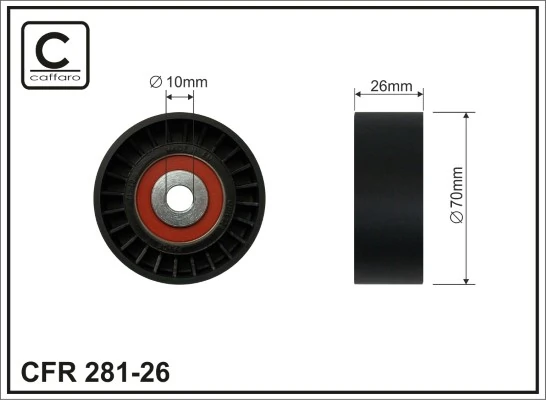 Deflection/Guide Pulley, V-ribbed belt