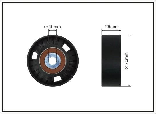 Deflection/Guide Pulley, V-ribbed belt