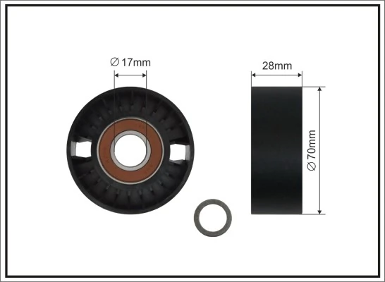Tensioner Pulley, V-ribbed belt