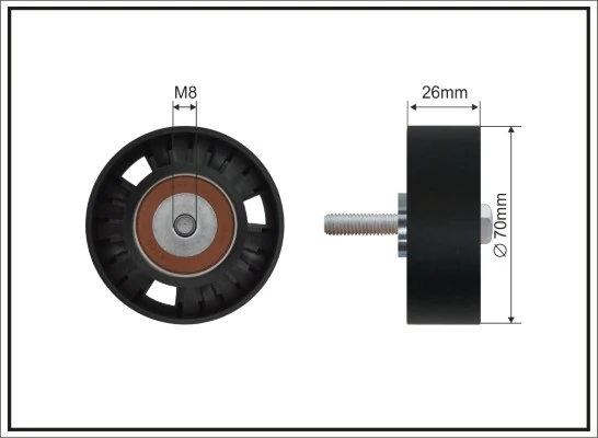Deflection/Guide Pulley, V-ribbed belt