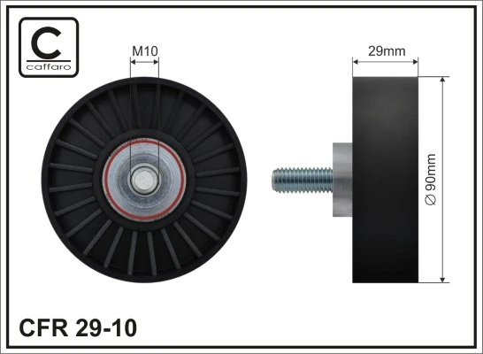 Deflection/Guide Pulley, V-ribbed belt