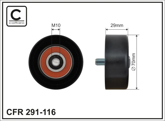 Deflection/Guide Pulley, V-ribbed belt
