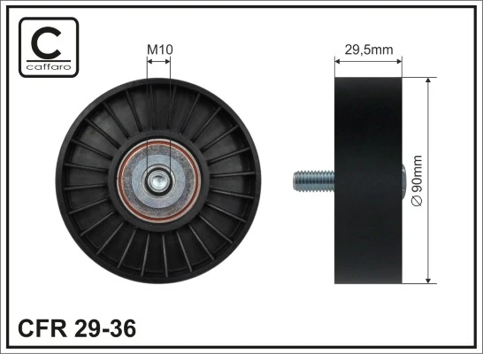 Deflection/Guide Pulley, V-ribbed belt