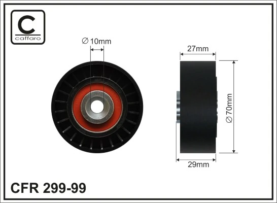 Deflection/Guide Pulley, V-ribbed belt