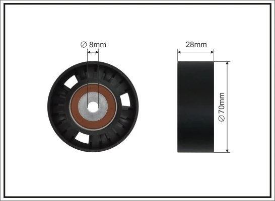 Deflection/Guide Pulley, V-ribbed belt