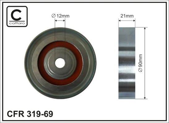 Deflection/Guide Pulley, V-ribbed belt