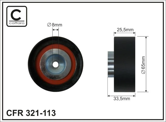 Deflection/Guide Pulley, V-ribbed belt