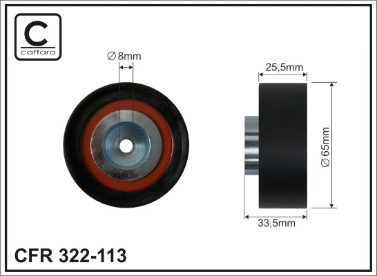 Deflection/Guide Pulley, V-ribbed belt
